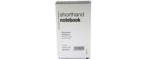 Image of Spiral Shorthand Notebook 80 Leaf Wx31003
