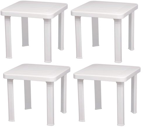 Image of Resol Sun Lounger Side Table / Garden Table Polypropylene Plastic (pack Of 4)