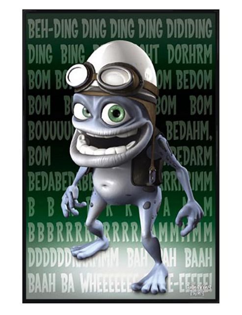 Image of The Annoying Thing Gloss Black Framed Portrait, Crazy Frog Poster