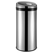 30L S/S Mirror finish Push Top Bin with Black PP Lid