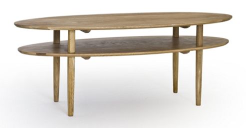 Image of Rge Kings Cross Oval Coffee Table - Solid Oak