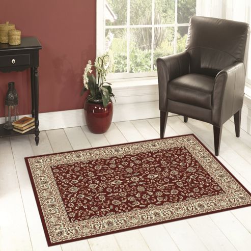 Image of Million Point Chatsworth Red/ivory 80x150 Cm Rug