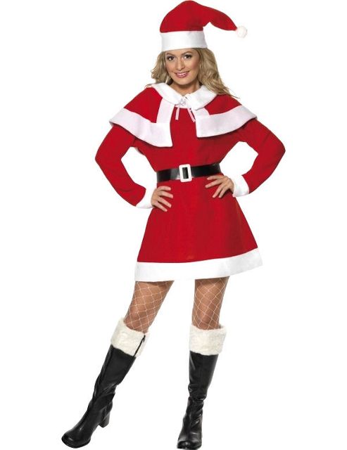Image of Festive Miss Santa Costume Large