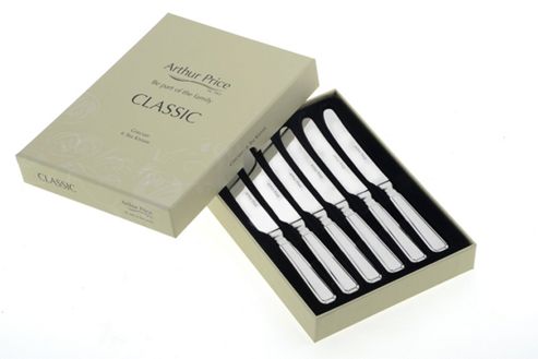 Image of Arthur Price Classic Grecian Set Of 6 Tea Knives