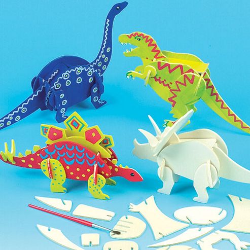 Image of Dinosaur Wood Craft Kits (pack Of 5)