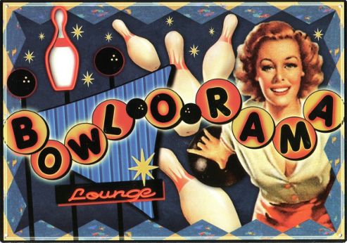 Image of Eureka Lake Studio Bowl-o-rama Lounge Tin Sign