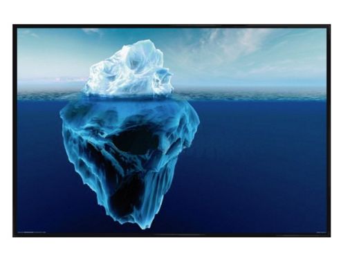 Image of Glacier Gloss Black Framed What Lies Beneath Poster