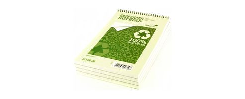 Image of Silvine Everyday Shorthand Notepad Recycled Wirebound Ruled 160pp 70gsm 125x200mm Ref Re160 [pack 12]