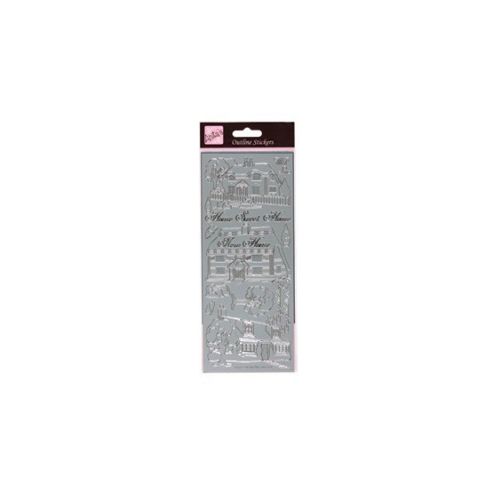 Image of Outline Stickers Country Cottage Silver