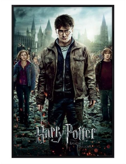 Image of Harry Potter And The Deathly Hallows Gloss Black Framed The End Is Coming! Poster