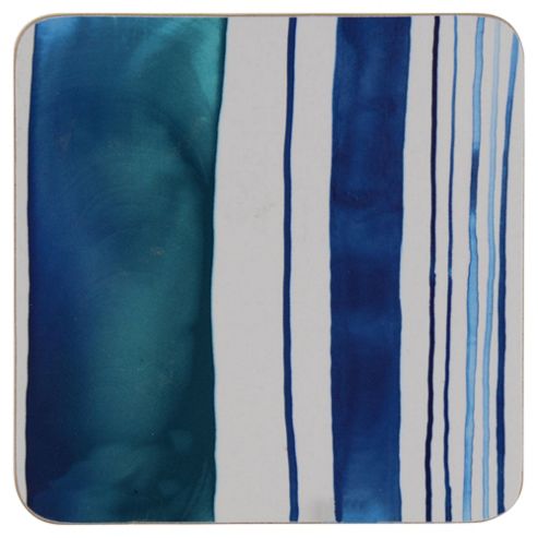Image of Tesco Painterly Stripe Coasters, 4 Pack