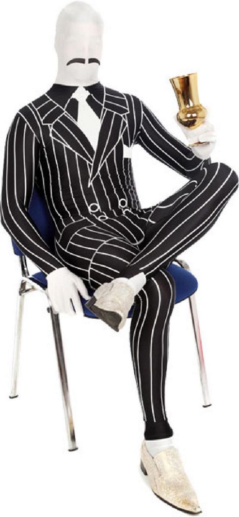 Image of Morphsuit Gangster - Adult Costume Size: 42-44