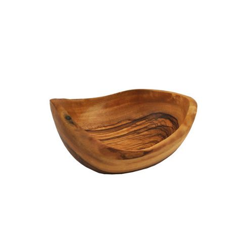 Image of Naturally Med Olive Wood 16cm Rustic Bowl (set Of 2)