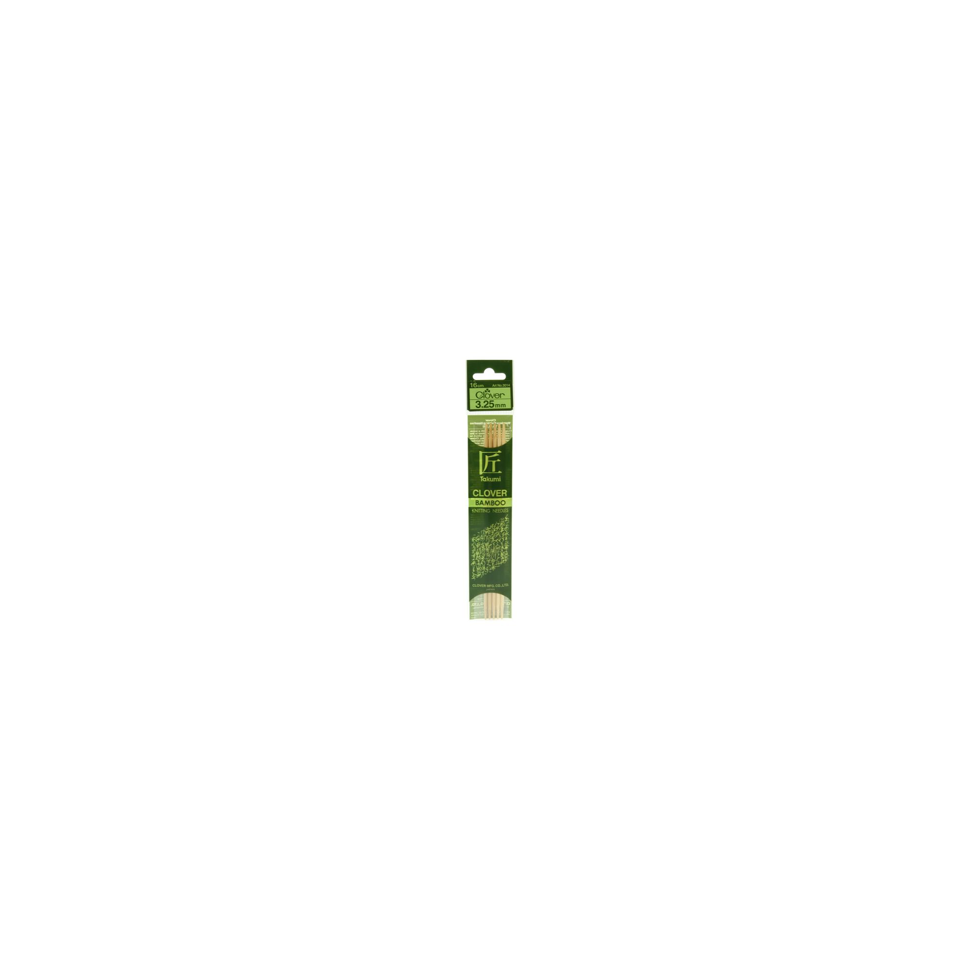 Clover Takumi Bamboo Knitting Needles 325mm 5pk