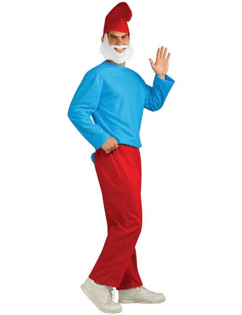 Image of Papa Smurf - Adult Costume Size: 38-42