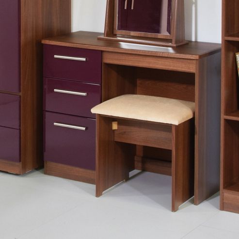 Image of Welcome Furniture Knightsbridge Writing Desk - Aubergine - Walnut
