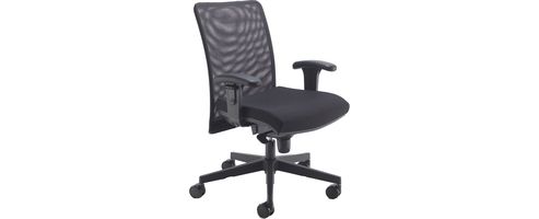 Image of Arista High Back Chair Mesh Synchro Havana Black Kf73583