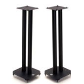 B-Tech 60cm Pair of Black Speaker Stands with Metal Base