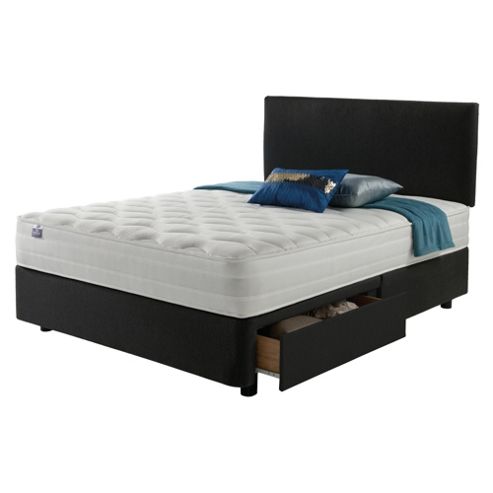 Image of Silentnight Mirapocket 1200 Latex 4 Drawer Super King Divan Charcoal No Headboard