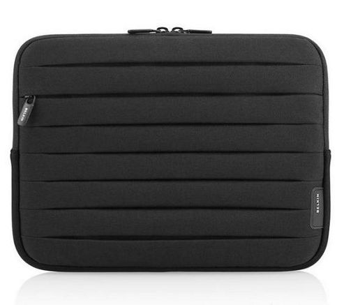 Image of Belkin F8n300cw 10.2 Inch Lifestyle Sleeve With Front Expandable Pocket (black/white)
