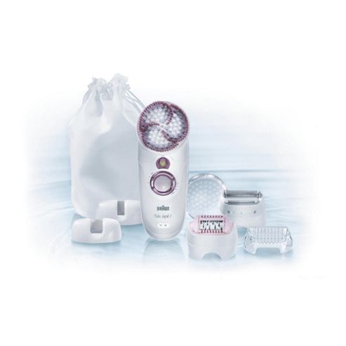 Image of Braun Silk---pil 7 Skin Spa 7951 Wet And Dry Epilator Plus Exfoliation Brush And 4 Attachments