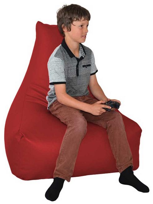 Image of Valufurniture Pu Leather Gamer Red Bean Bag
