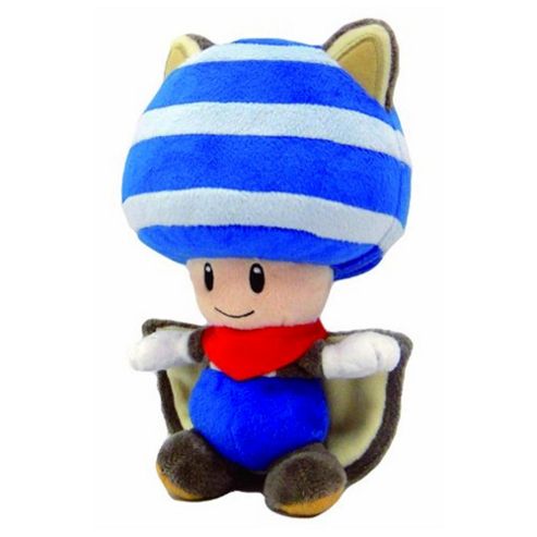 Image of Official Nintendo Mario Plush Series Stuffed Toy - 6" Blue Toad Flying Squirrel