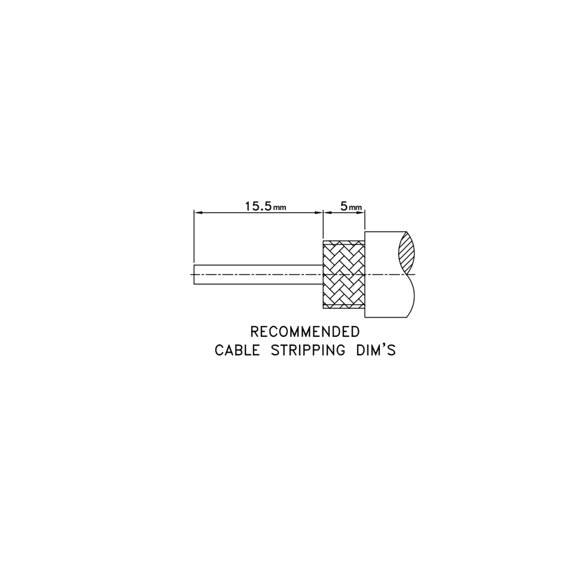 PL259 Clamp Fitting for 9mm Coax
