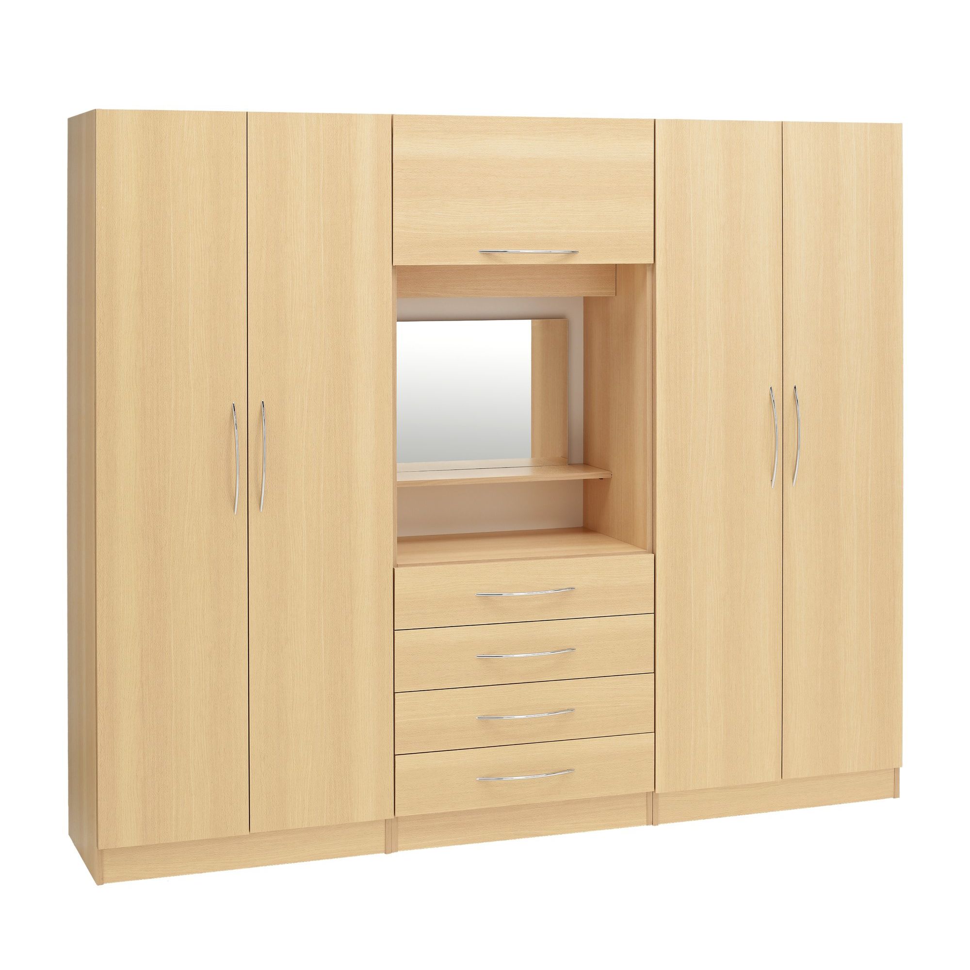 Ideal Furniture Alaska 4 door wardrobe with drawers at Tesco Direct