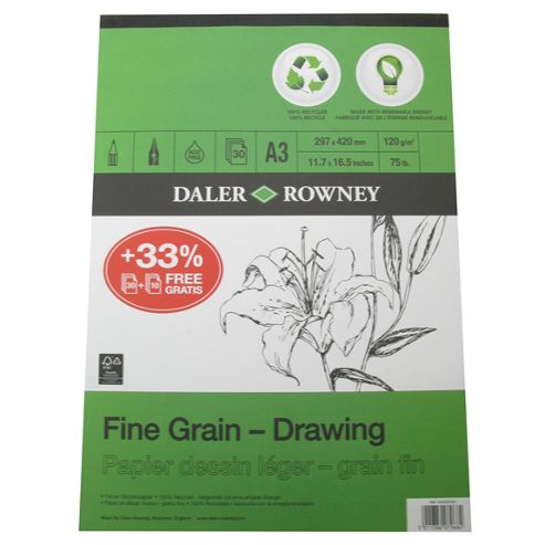 Image of Daler Eco Pad Fine Grain Drawing Pad A3 120g