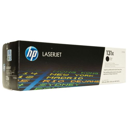 Image of Hp 131x Black Toner Cartridge (yield 2400 Pages) For Laserjet Pro 200 Color M276n/m276nw Multifunction Printers