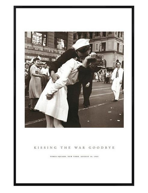 Image of Kissing The War Goodbye Gloss Black Framed Happy To Be Home! Poster