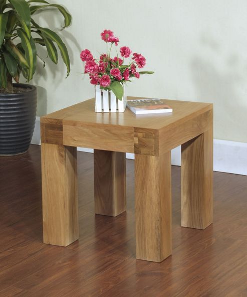 Image of Ametis Santana Blonde Oak Lamp Table
