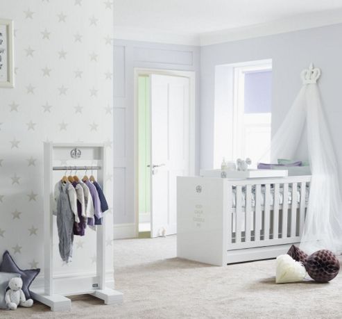Image of Tutti Bambini Sovereign 'essentials' Bundle (cot, Hanging Rail, Cot Top Changer, Mattress) - High Gloss White