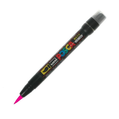 Image of Uni Pcf-350 Posca Brush Markers Pink