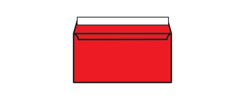 Image of Blake Dl Wallet Envelope Peel And Seal 120gsm Pack Of 250 Pillar Box Red 206