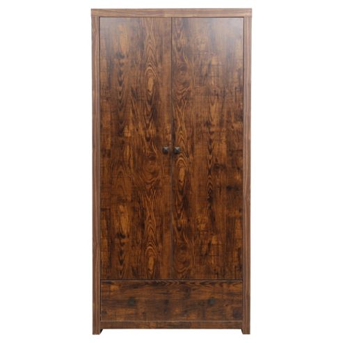Image of Torino 2 Door 1 Drawer Wardrobe, Mango Effect