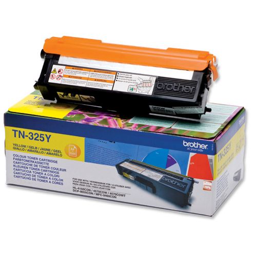 Image of Brother Tn325y Laser Toner Cartridge - Yellow