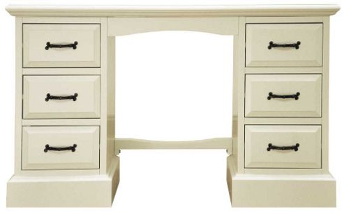Image of Ultimum Hambleton Off White Double Pedestal Dressing Table