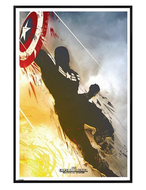 Image of Gloss Black Framed Captain America The Winter Soldier Poster