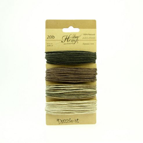 Image of Pure Hemp 1mm Natural Earthy Colours