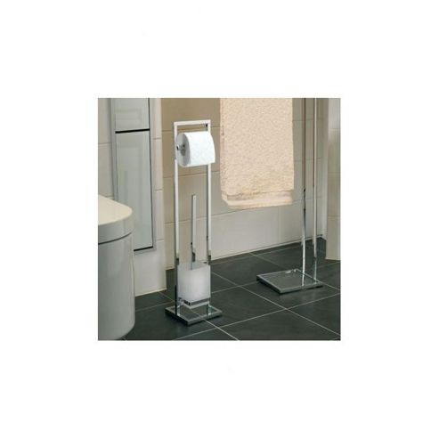 Image of Nicol Messina Toilet Brush Set In Chrome