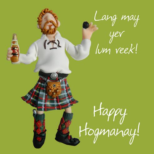 Image of Holy Mackerel Happy Hogmanay Greetings Card