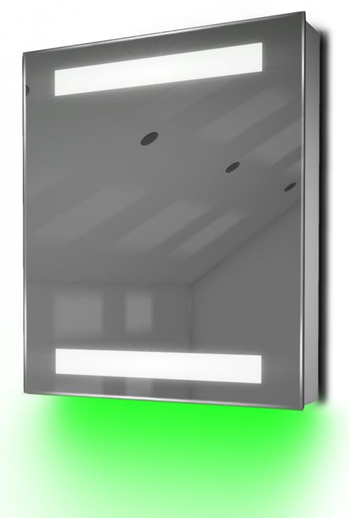 Image of Ambient Bathroom Mirror Cabinet With Sensor & Internal Shaver Socket K127g