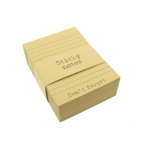 Image of Brown Lined Sticky Notes - Don't Forget