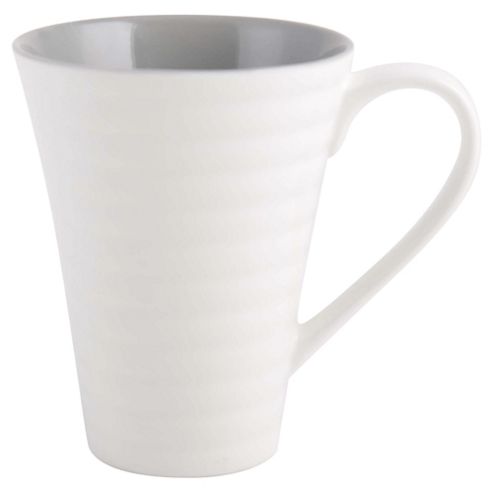 Image of Tesco Plain Ripple Latte Mugs, 4 Pack