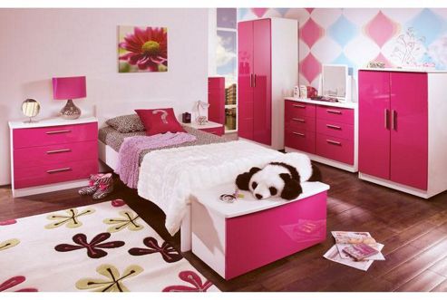 Image of Welcome Furniture Knightsbridge 6 Drawer Midi Chest - White - Pink