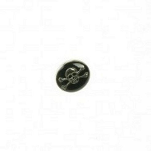 Image of Dill Buttons 20mm Skull&crossbone Black