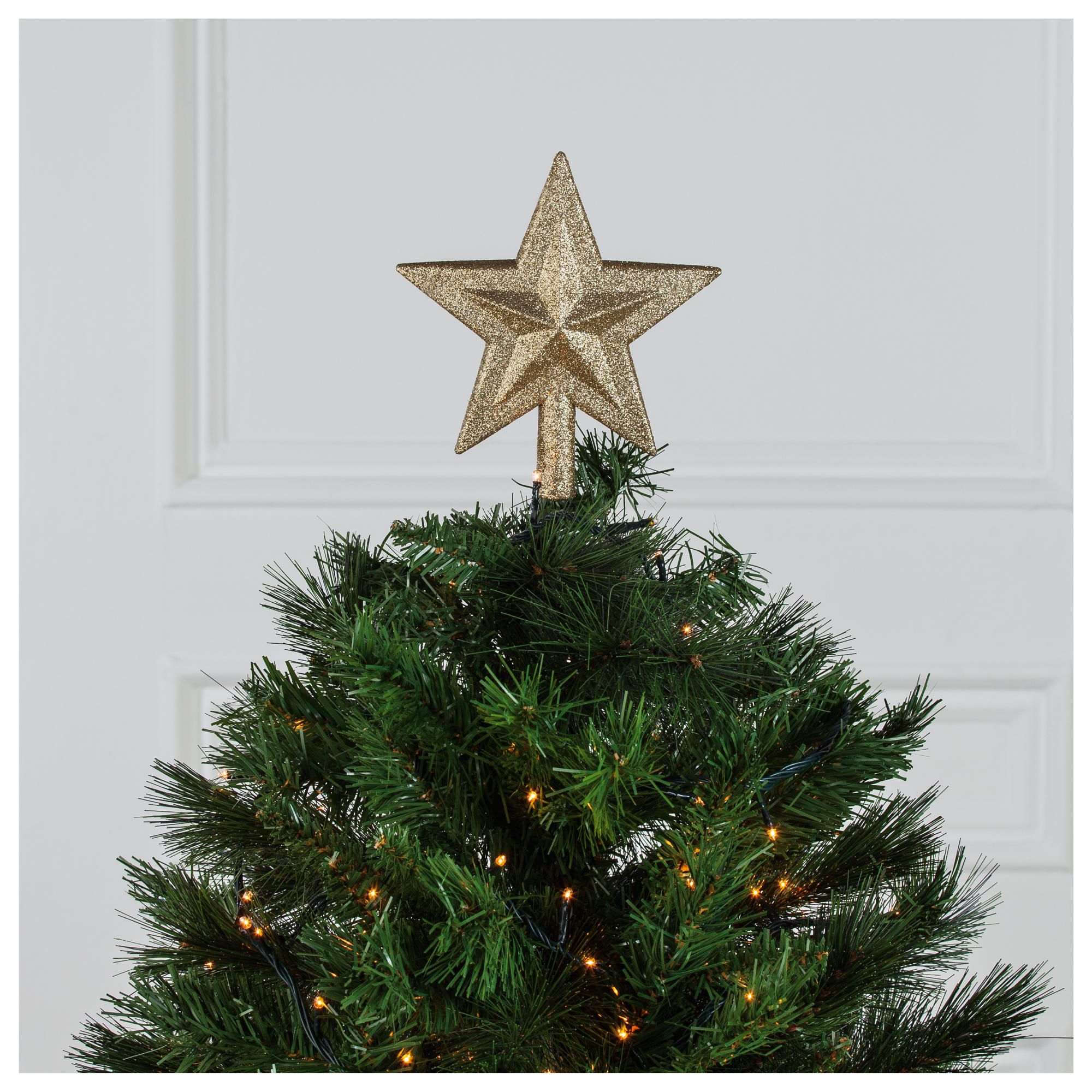 Festive 3ft Gold Glitter Twig Look Christmas Tree In Pot Gables and