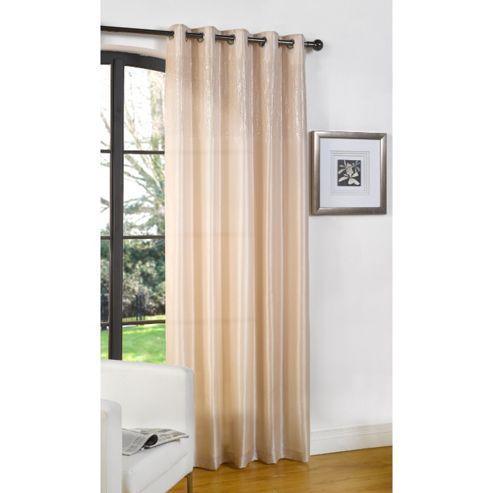 Image of Dreams And Drapes Glamour Eyelet Single Curtain 55x90 Inches - Natural